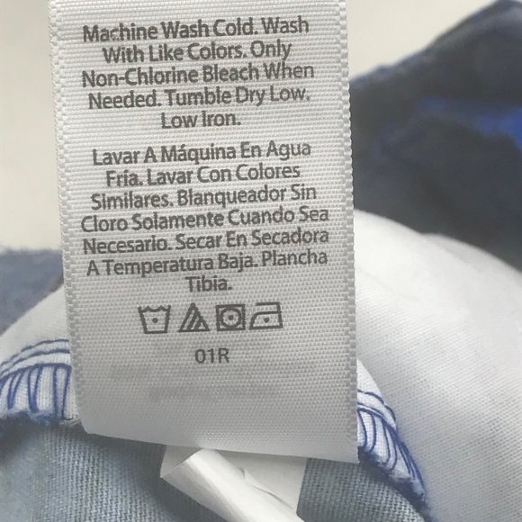 Wonder Nation Boy's Size 16 Adjustable Waist Flat Front Short Blue Palm Leaf New - Picture 7 of 13